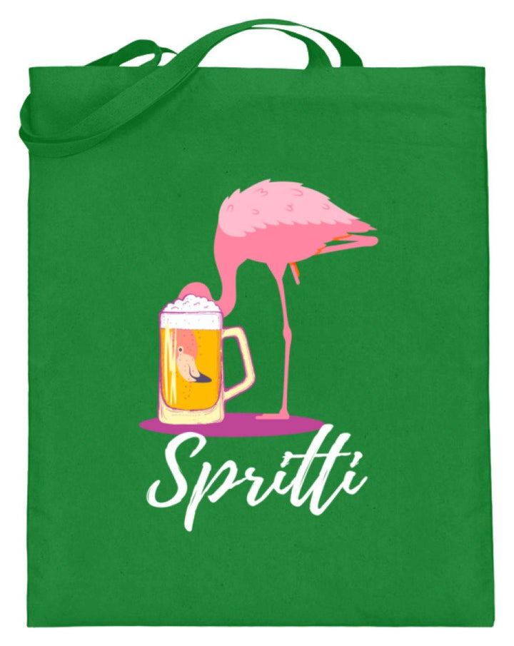 Flamingo Spritti - Words on Shirt  - Jutebeutel (mit langen Henkeln) - Words on Shirts Sag es mit dem Mittelfinger Shirts Hoodies Sweatshirt Taschen Gymsack Spruch Sprüche Statement