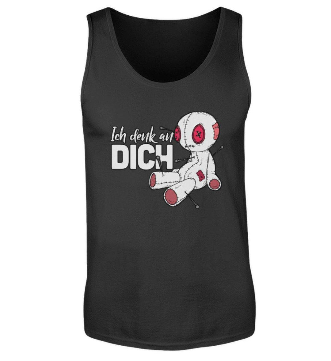 Voodoo Ich denk an dich Words on Shirts  - Herren Tanktop - Words on Shirts Sag es mit dem Mittelfinger Shirts Hoodies Sweatshirt Taschen Gymsack Spruch Sprüche Statement