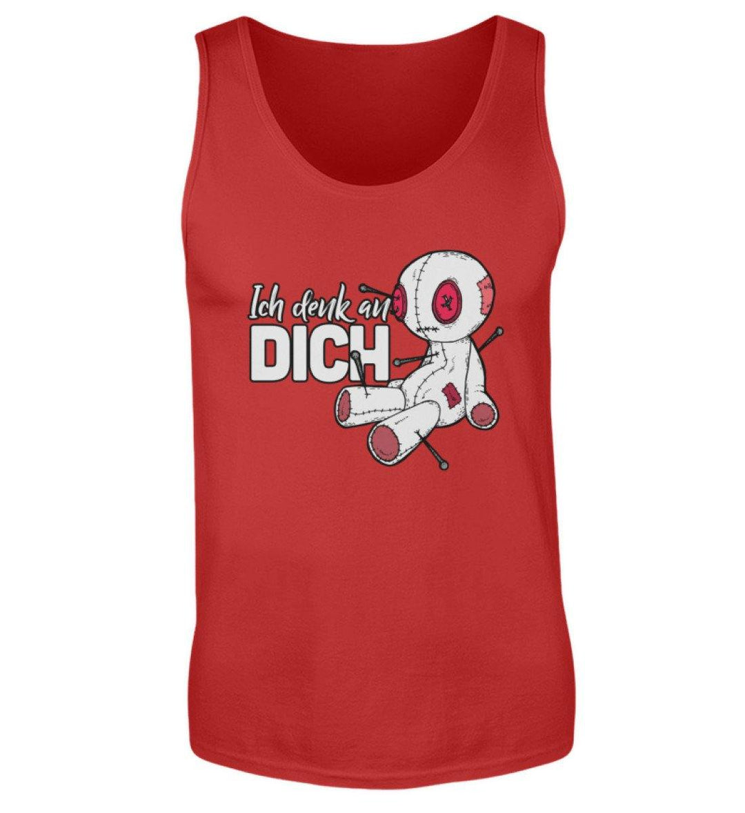 Voodoo Ich denk an dich Words on Shirts  - Herren Tanktop - Words on Shirts Sag es mit dem Mittelfinger Shirts Hoodies Sweatshirt Taschen Gymsack Spruch Sprüche Statement
