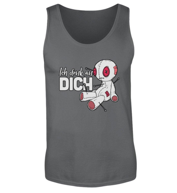 Voodoo Ich denk an dich Words on Shirts  - Herren Tanktop - Words on Shirts Sag es mit dem Mittelfinger Shirts Hoodies Sweatshirt Taschen Gymsack Spruch Sprüche Statement