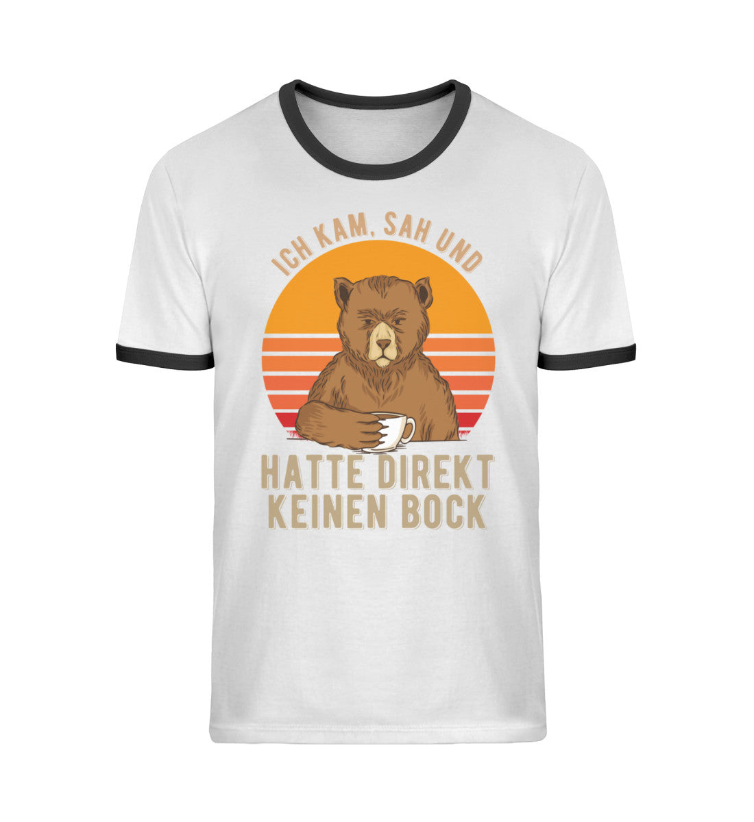 Ich kam, sah & hatte direkt keinen Bock.  - Unisex Organic Ringer T-Shirt
