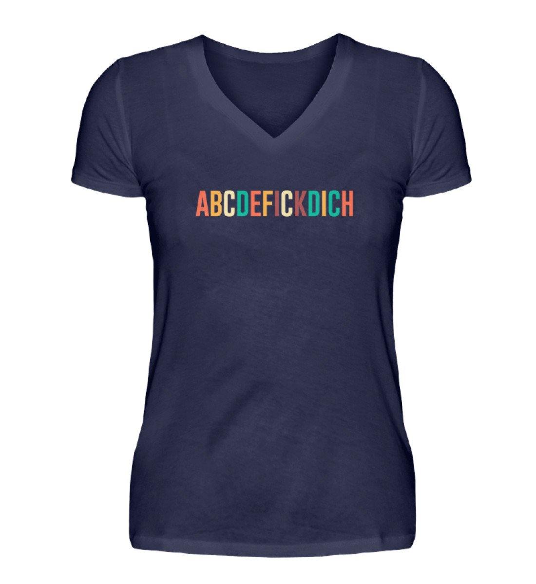 ABCDEFICKDICH - Words on Shirts  - V-Neck Damenshirt