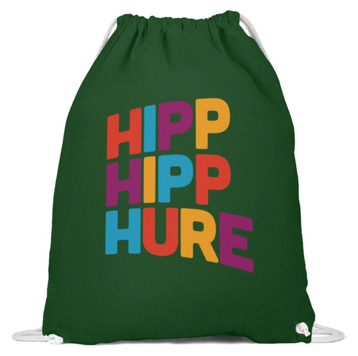 Hipp Hipp Hure- Words on Shirts  - Baumwoll Gymsac - Words on Shirts Sag es mit dem Mittelfinger Shirts Hoodies Sweatshirt Taschen Gymsack Spruch Sprüche Statement