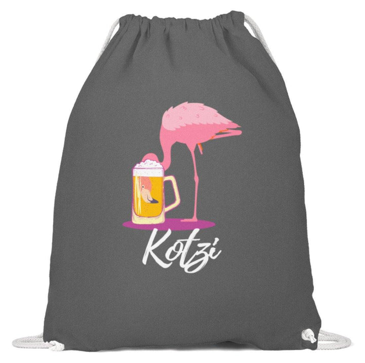 Flamingo Kotzi - Words on Shirt  - Baumwoll Gymsac - Words on Shirts Sag es mit dem Mittelfinger Shirts Hoodies Sweatshirt Taschen Gymsack Spruch Sprüche Statement