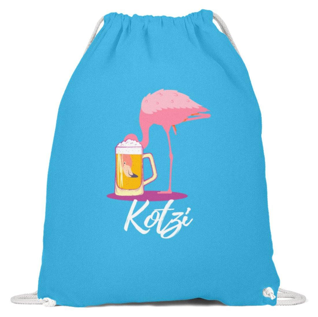 Flamingo Kotzi - Words on Shirt  - Baumwoll Gymsac - Words on Shirts Sag es mit dem Mittelfinger Shirts Hoodies Sweatshirt Taschen Gymsack Spruch Sprüche Statement