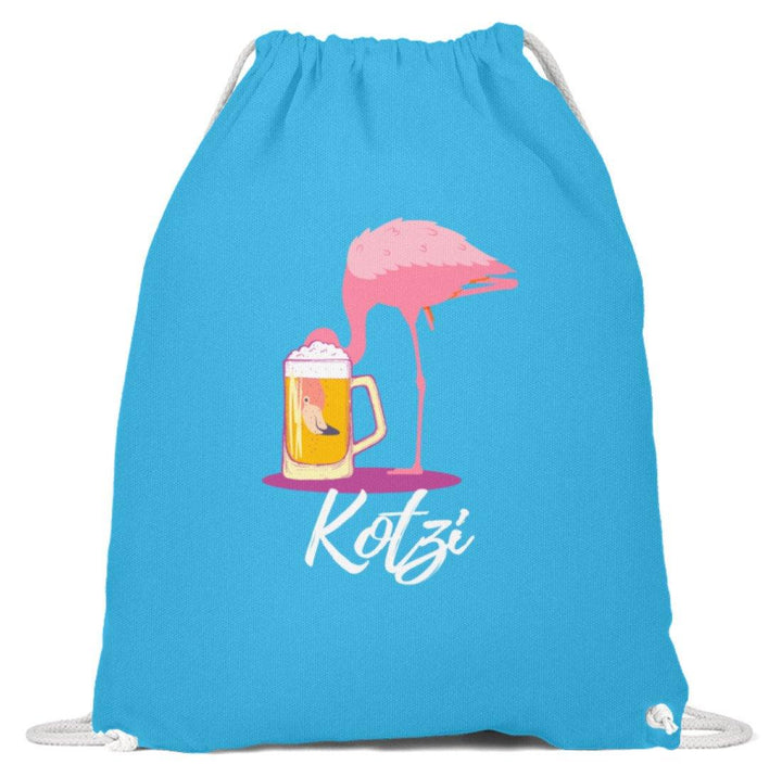 Flamingo Kotzi - Words on Shirt  - Baumwoll Gymsac - Words on Shirts Sag es mit dem Mittelfinger Shirts Hoodies Sweatshirt Taschen Gymsack Spruch Sprüche Statement