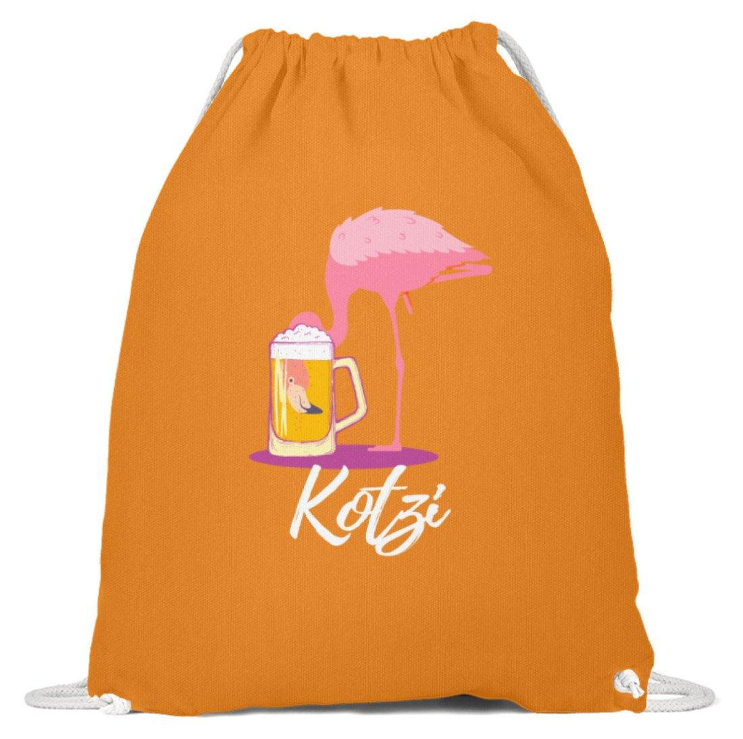Flamingo Kotzi - Words on Shirt  - Baumwoll Gymsac - Words on Shirts Sag es mit dem Mittelfinger Shirts Hoodies Sweatshirt Taschen Gymsack Spruch Sprüche Statement