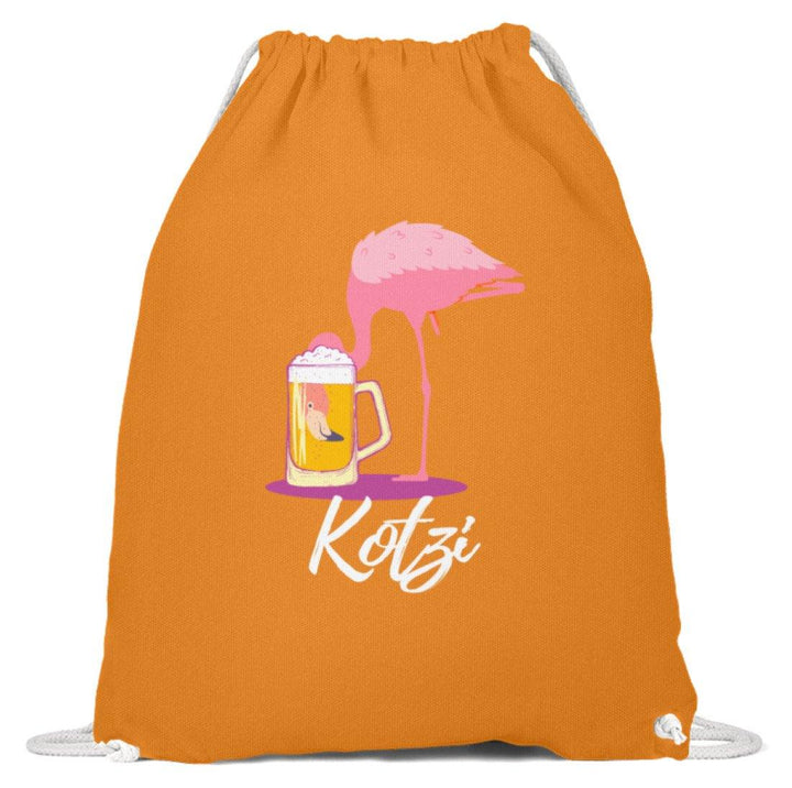 Flamingo Kotzi - Words on Shirt  - Baumwoll Gymsac - Words on Shirts Sag es mit dem Mittelfinger Shirts Hoodies Sweatshirt Taschen Gymsack Spruch Sprüche Statement