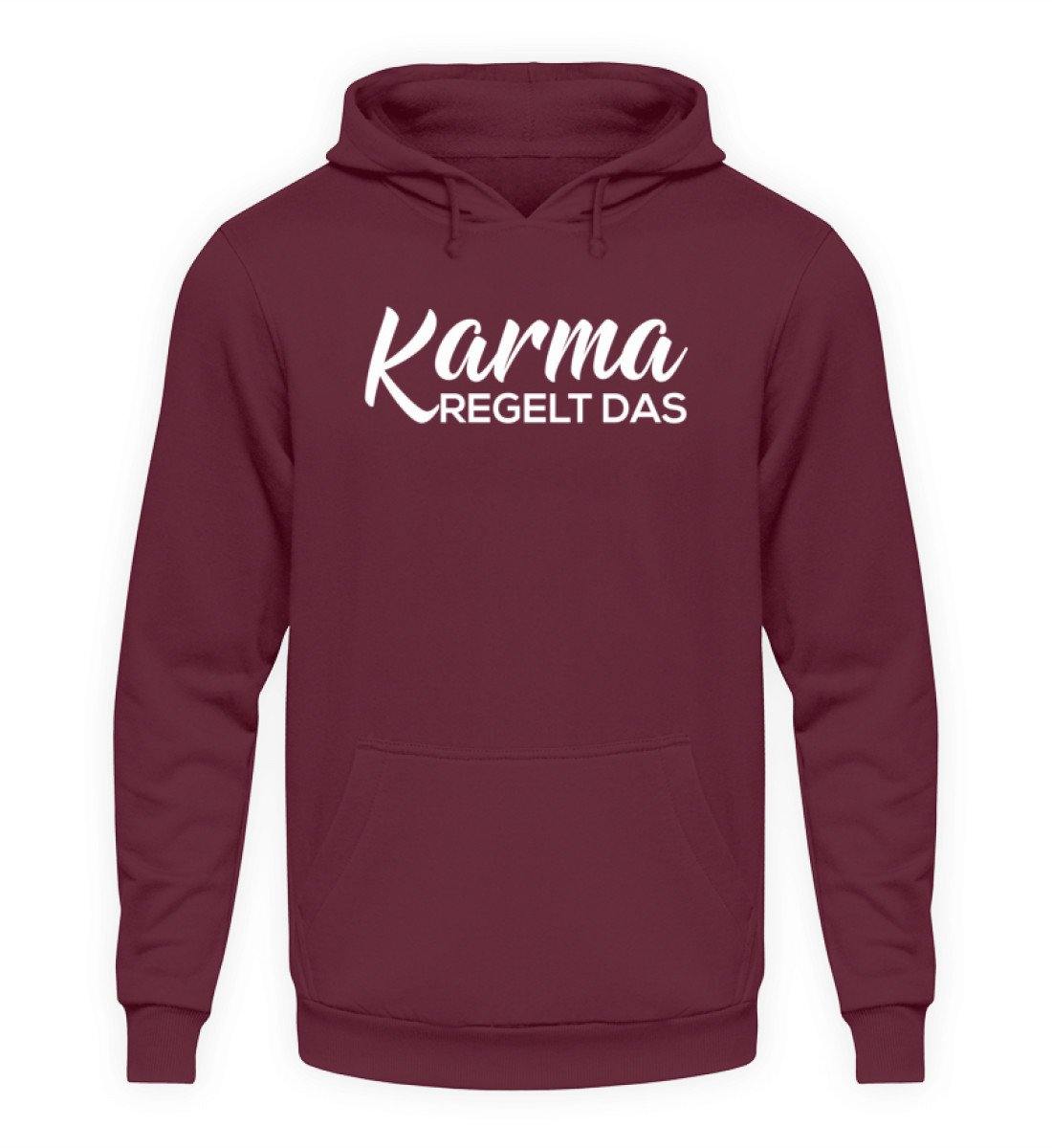 Karma regelt das - Words on Shirts  - Unisex Kapuzenpullover Hoodie
