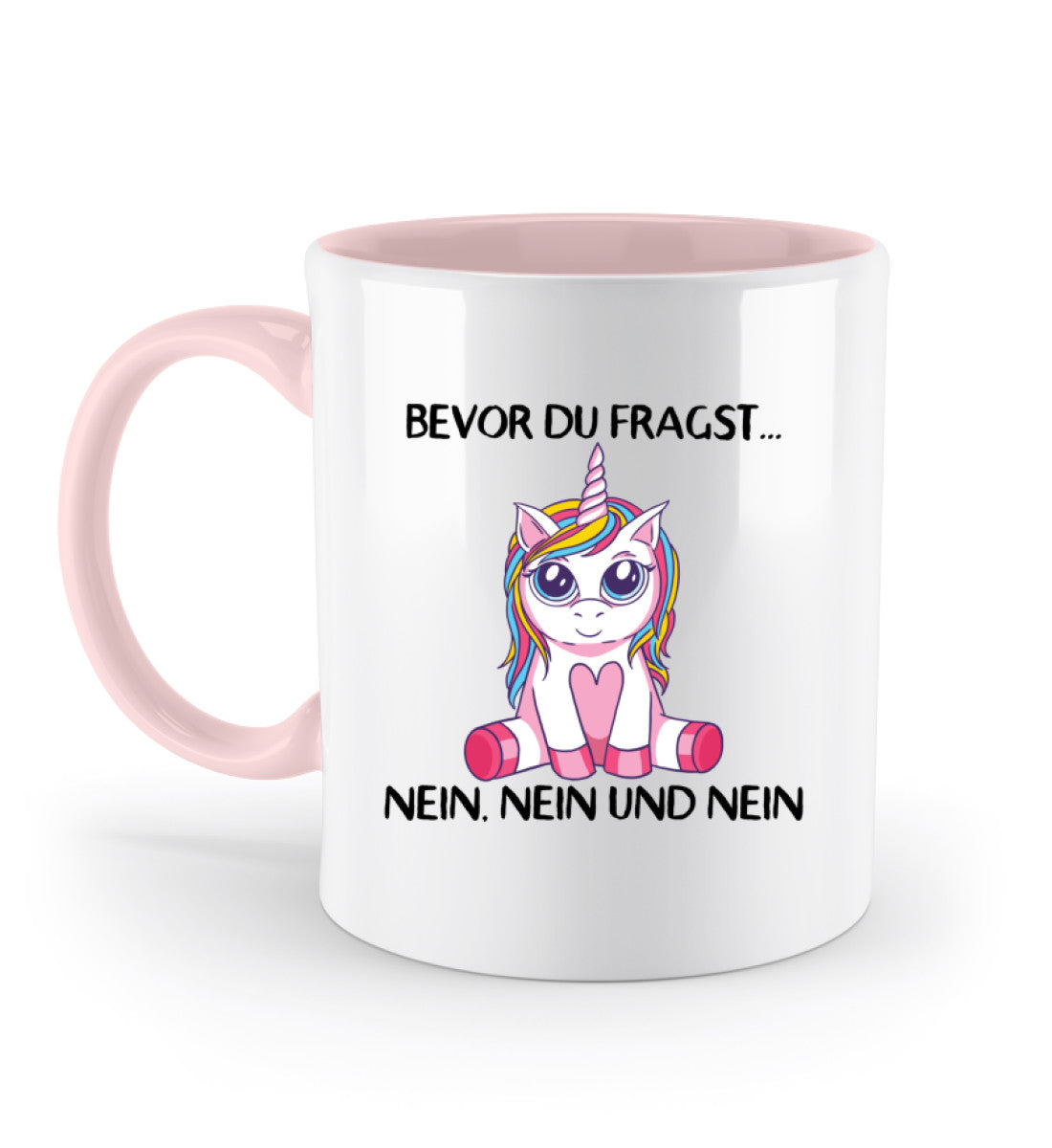 Bevor du fragst... Nein - Einhorn TF  - Zweifarbige Tasse