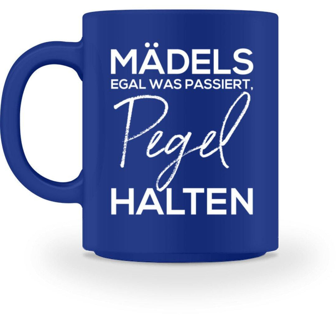 Pegel Halten Tasse - Words on Shirts  - Tasse - Words on Shirts Sag es mit dem Mittelfinger Shirts Hoodies Sweatshirt Taschen Gymsack Spruch Sprüche Statement