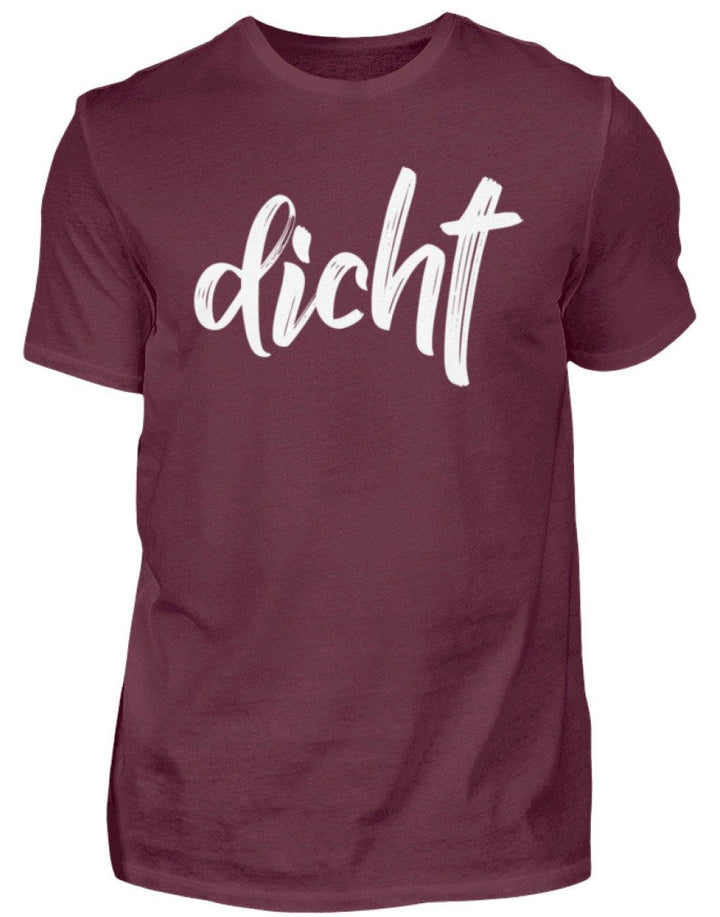 dicht Shirt  - Herren Shirt - Words on Shirts Sag es mit dem Mittelfinger Shirts Hoodies Sweatshirt Taschen Gymsack Spruch Sprüche Statement