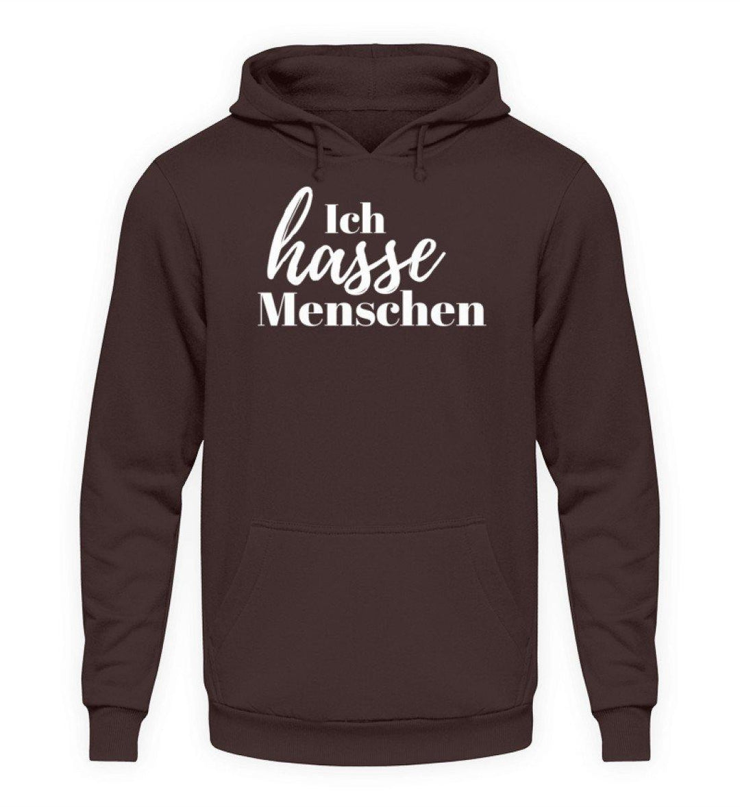 Ich hasse Menschen  - Unisex Kapuzenpullover Hoodie - Words on Shirts