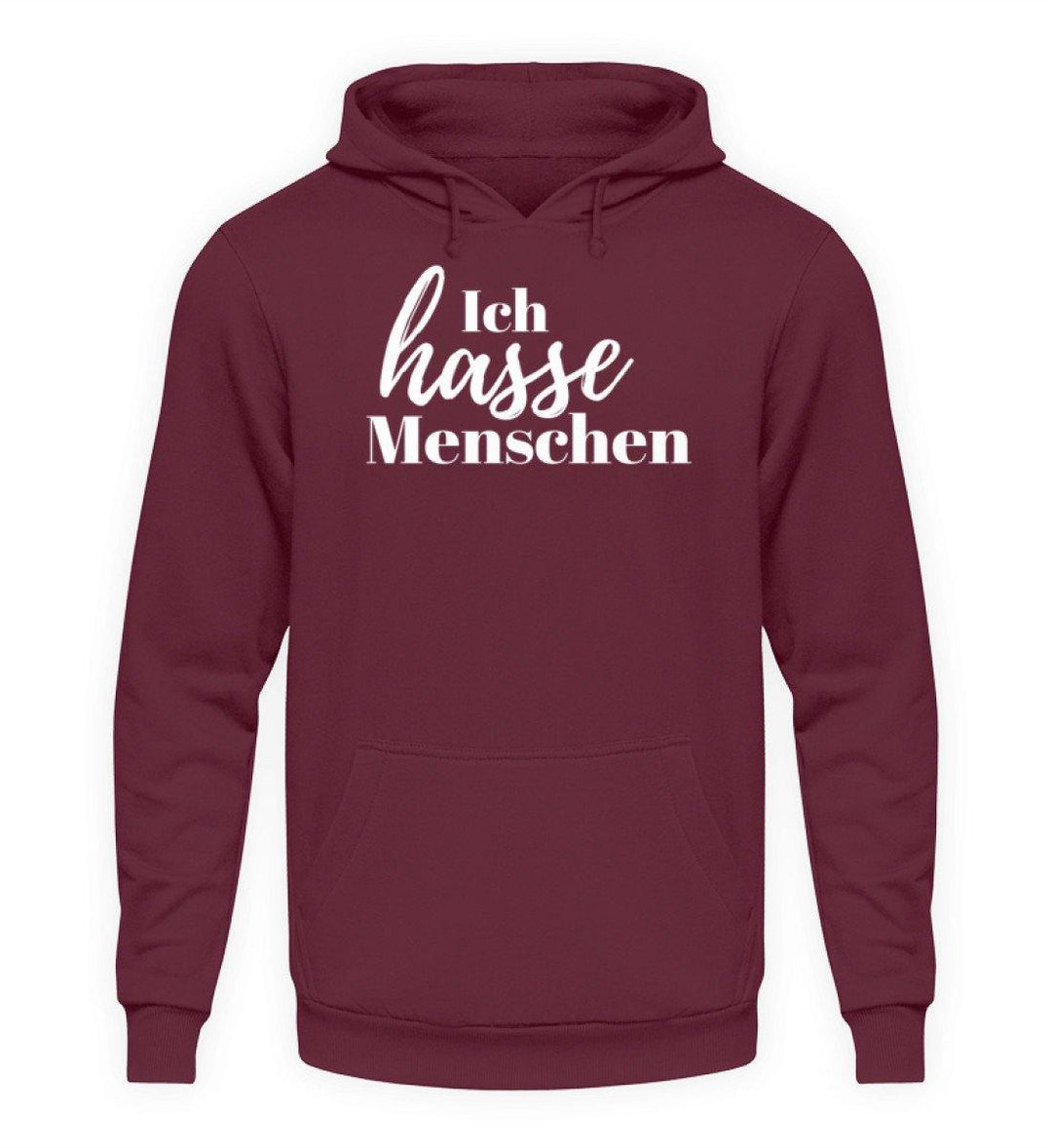 Ich hasse Menschen  - Unisex Kapuzenpullover Hoodie - Words on Shirts