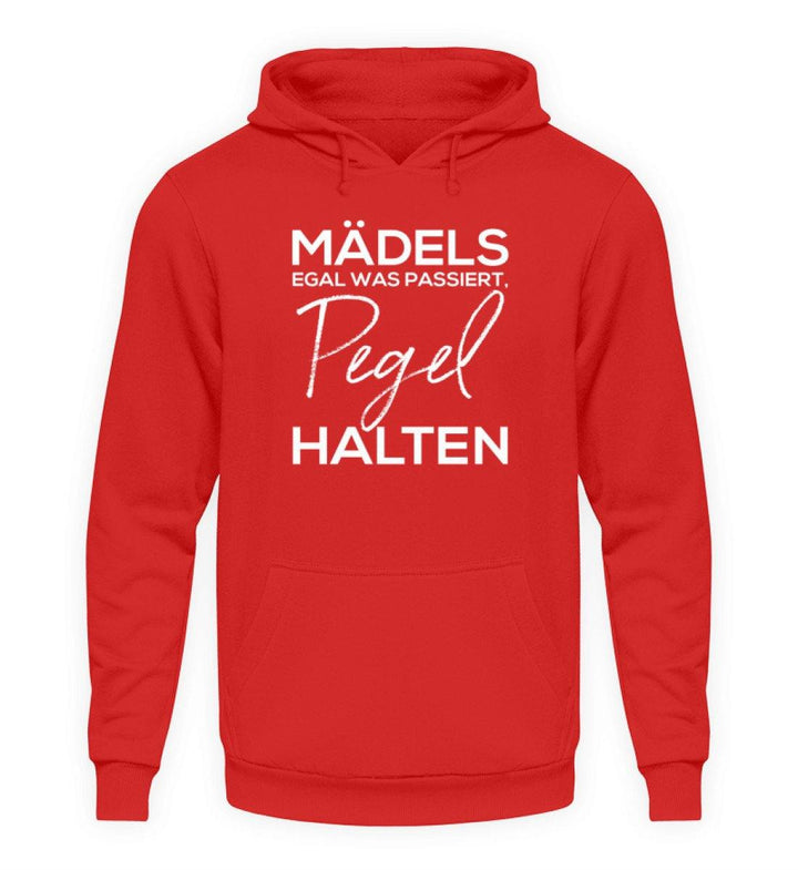 Mädels, Pegel halten.  - Unisex Kapuzenpullover Hoodie - Words on Shirts