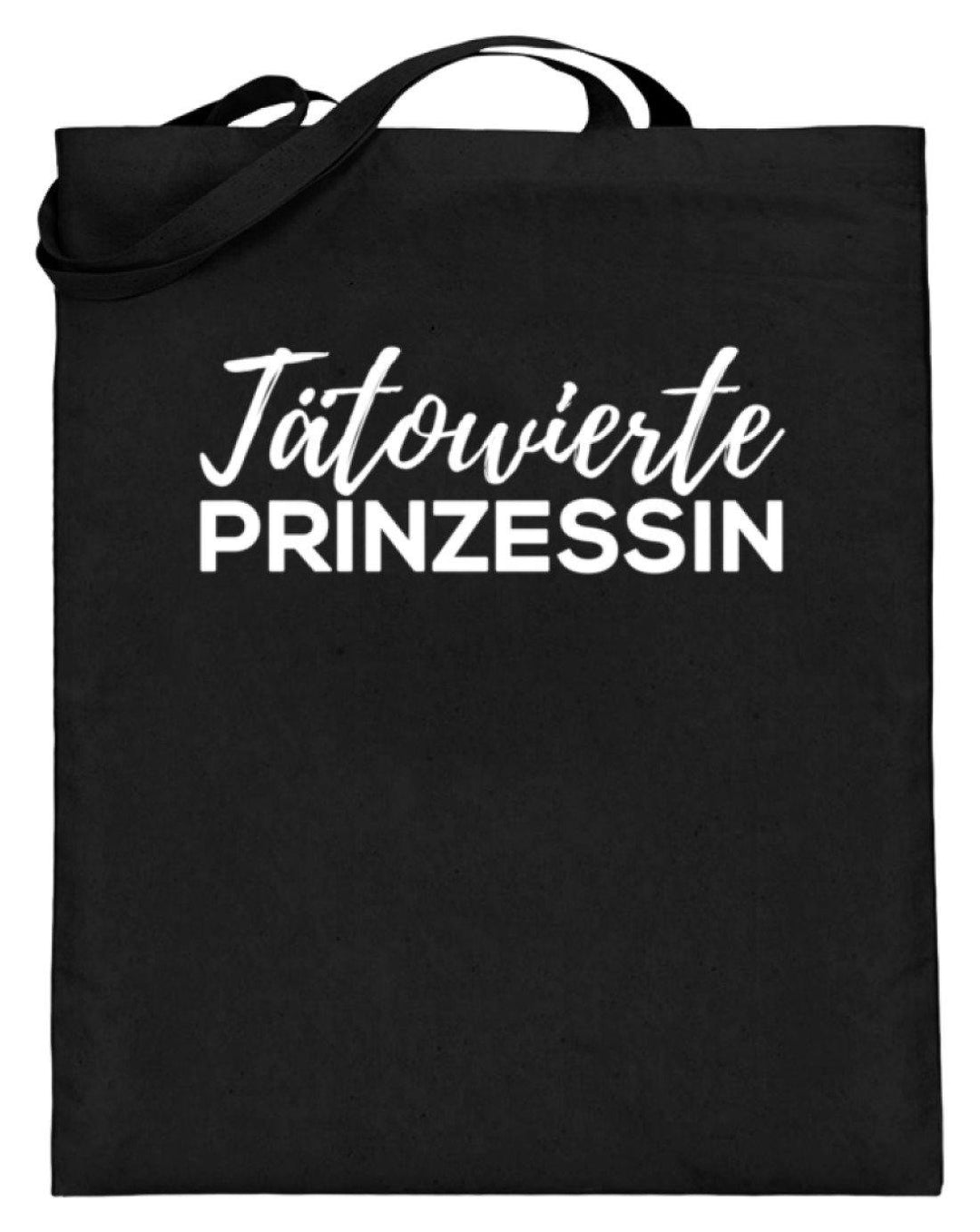 Auch eine Prinzessin haut dir eine rein. - Words on Shirt - Jutebeutel (mit langen Henkeln) - Words on Shirts Sag es mit dem Mittelfinger Shirts Hoodies Sweatshirt Taschen Gymsack Spruch Sprüche Statement