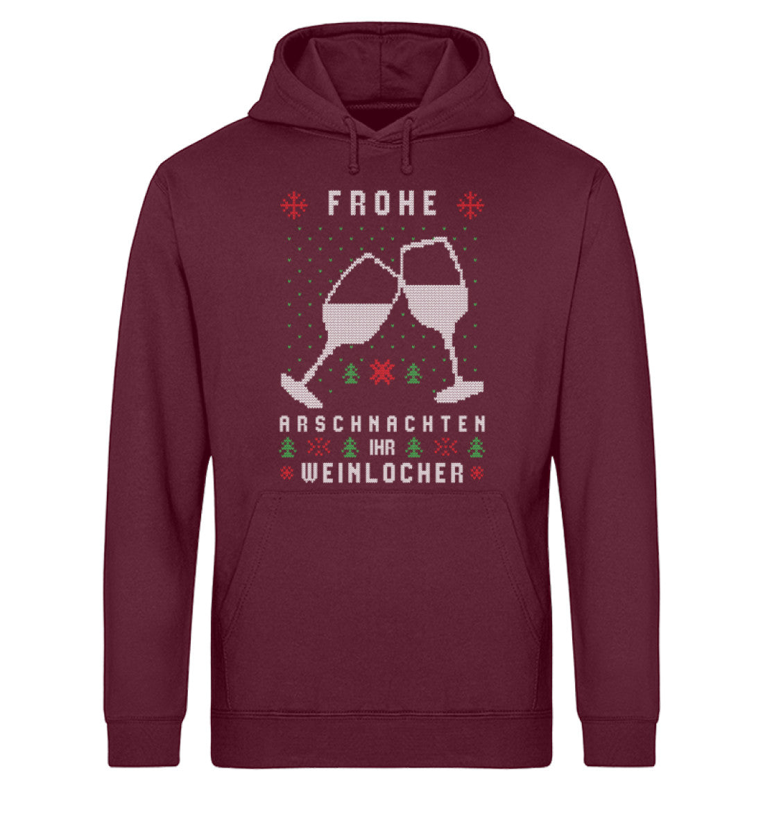 Frohe Arschnachten - Weinlöcher 2021  - Unisex Organic Hoodie