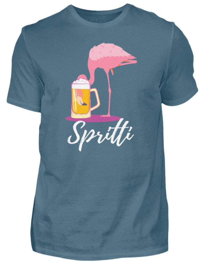 Flamingo Spritti - Words on Shirt  - Herren Shirt - Words on Shirts Sag es mit dem Mittelfinger Shirts Hoodies Sweatshirt Taschen Gymsack Spruch Sprüche Statement