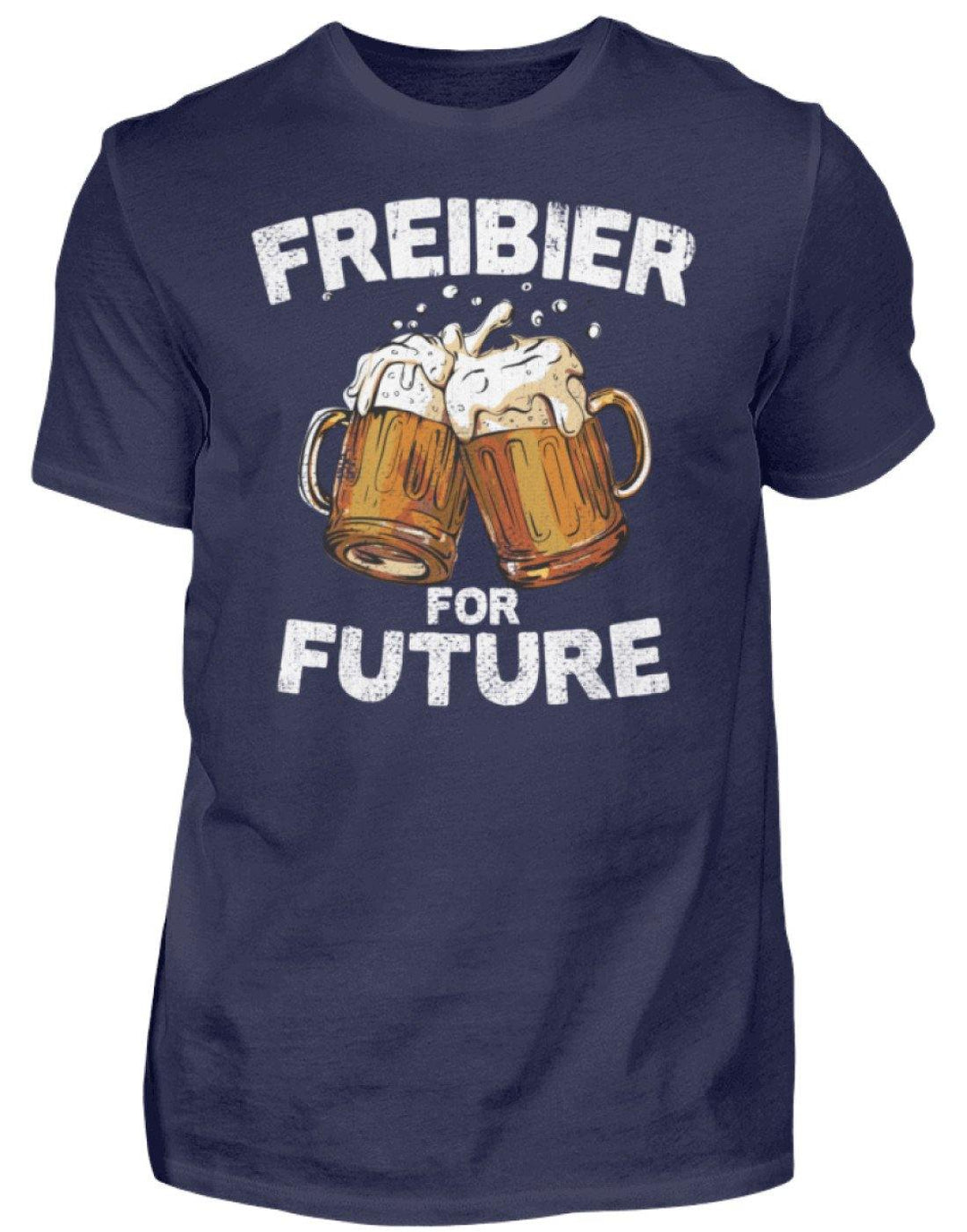 Freibier for Future - Words on Shirts  - Herren Shirt - Words on Shirts Sag es mit dem Mittelfinger Shirts Hoodies Sweatshirt Taschen Gymsack Spruch Sprüche Statement