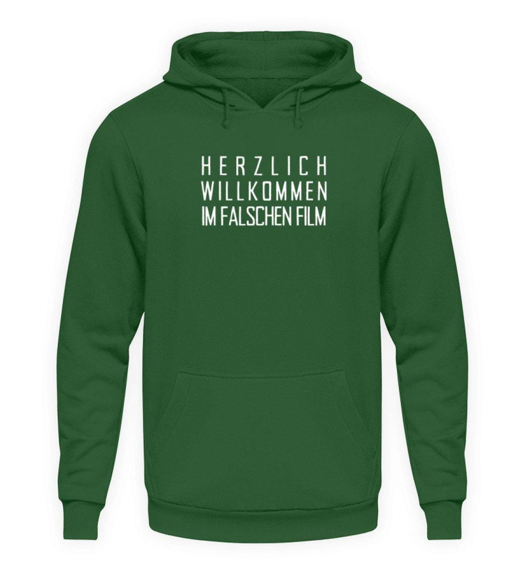 Herzlich willkommen im falschen Film  - Unisex Kapuzenpullover Hoodie - Words on Shirts