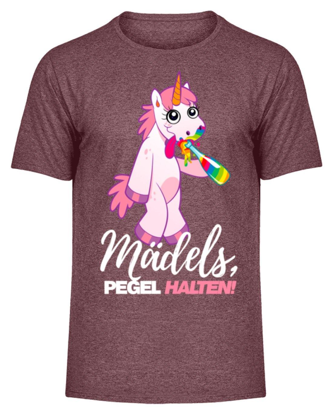 Mädels, Pegel halte - Einhorn  - Herren Melange Shirt