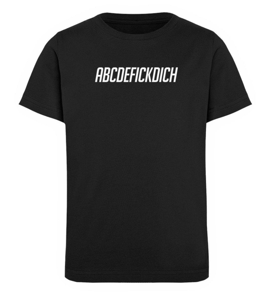 ABCDEFICKDICH -  Words on Shirts - PR  - Kinder Organic T-Shirt - Words on Shirts Sag es mit dem Mittelfinger Shirts Hoodies Sweatshirt Taschen Gymsack Spruch Sprüche Statement
