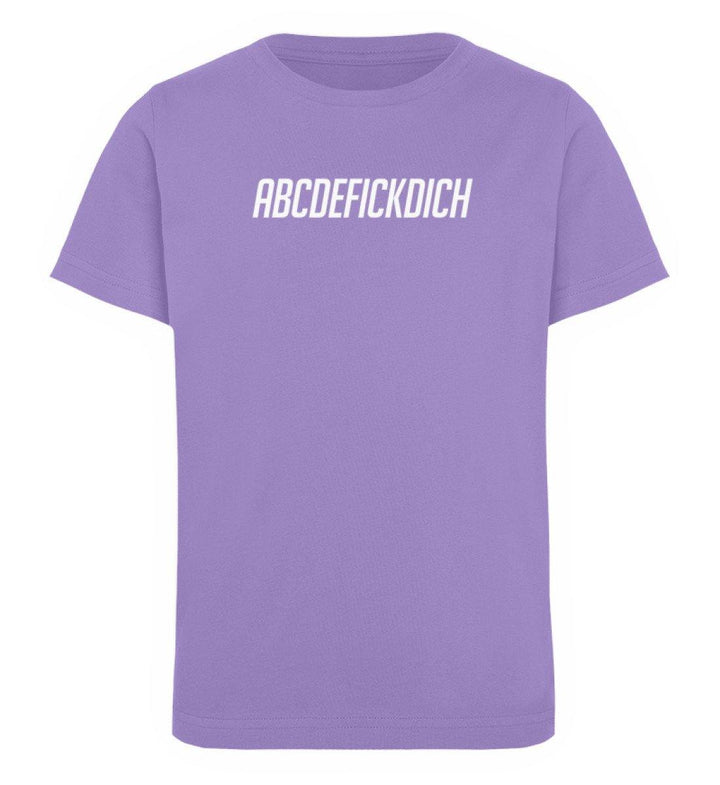 ABCDEFICKDICH -  Words on Shirts - PR  - Kinder Organic T-Shirt - Words on Shirts Sag es mit dem Mittelfinger Shirts Hoodies Sweatshirt Taschen Gymsack Spruch Sprüche Statement
