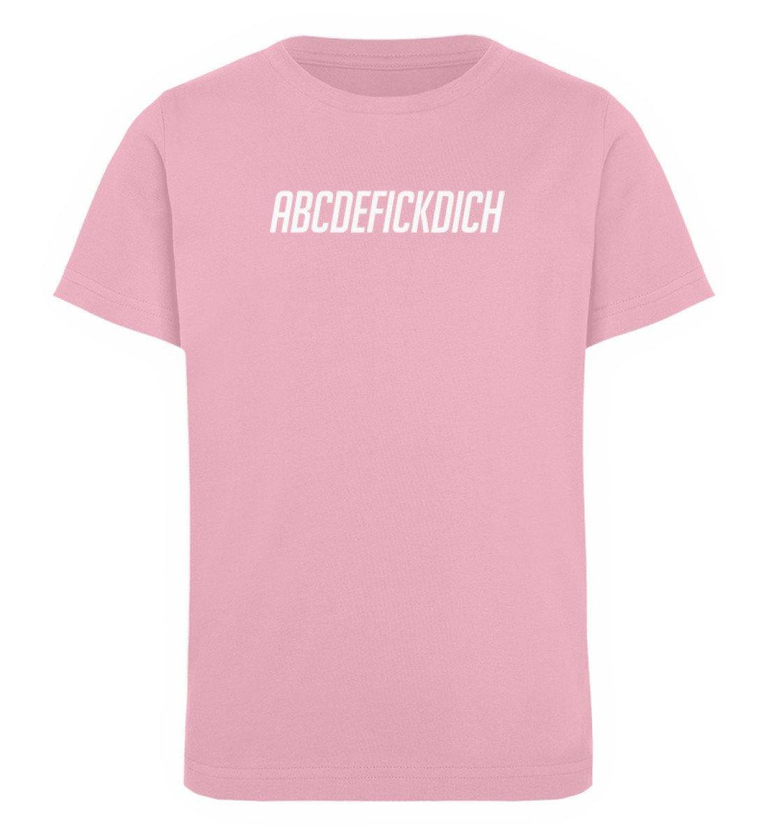 ABCDEFICKDICH -  Words on Shirts - PR  - Kinder Organic T-Shirt - Words on Shirts Sag es mit dem Mittelfinger Shirts Hoodies Sweatshirt Taschen Gymsack Spruch Sprüche Statement