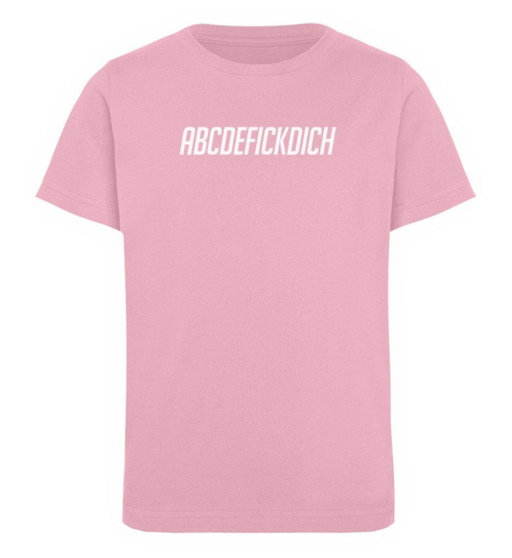 ABCDEFICKDICH -  Words on Shirts - PR  - Kinder Organic T-Shirt - Words on Shirts Sag es mit dem Mittelfinger Shirts Hoodies Sweatshirt Taschen Gymsack Spruch Sprüche Statement