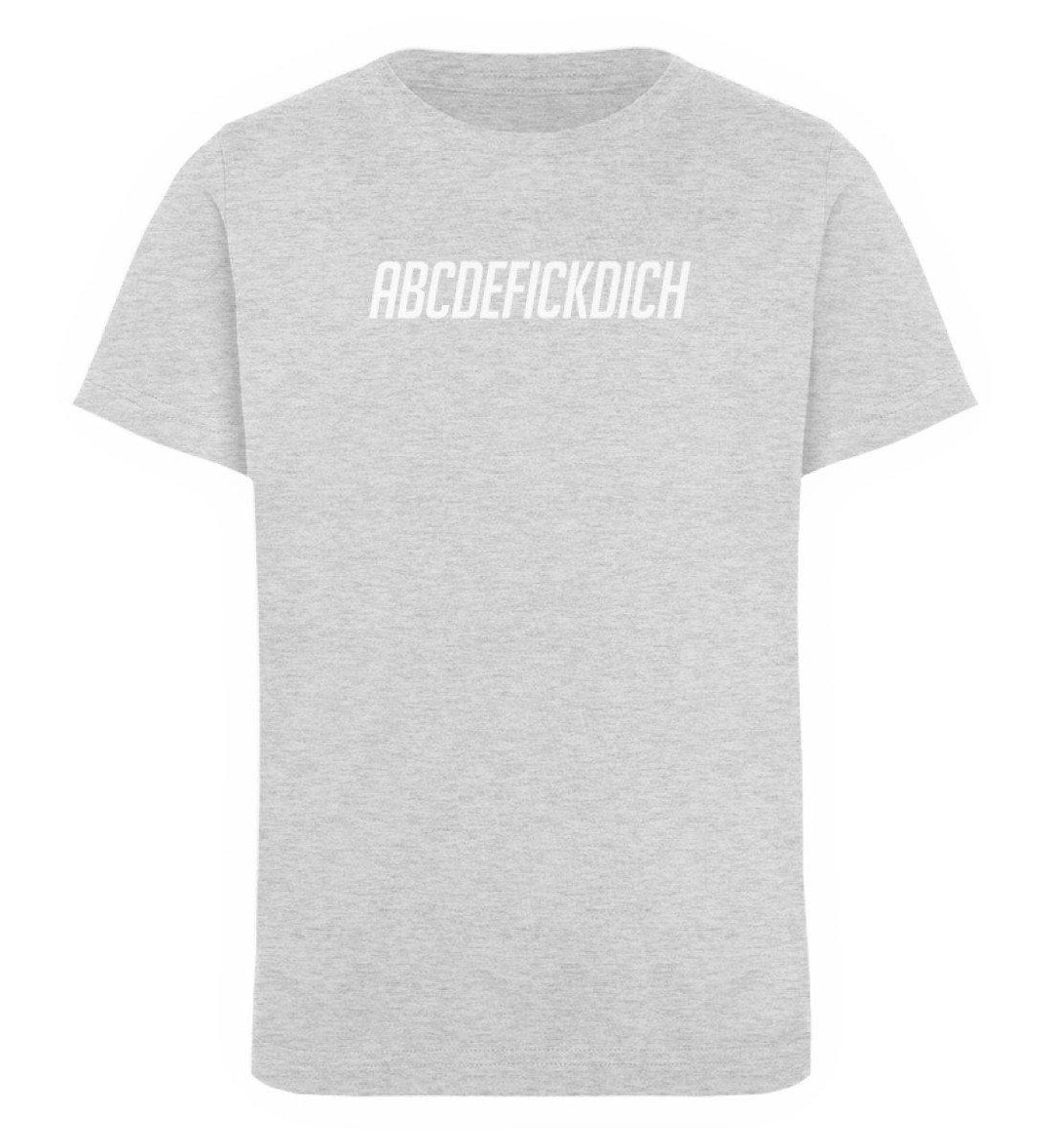 ABCDEFICKDICH -  Words on Shirts - PR  - Kinder Organic T-Shirt - Words on Shirts Sag es mit dem Mittelfinger Shirts Hoodies Sweatshirt Taschen Gymsack Spruch Sprüche Statement