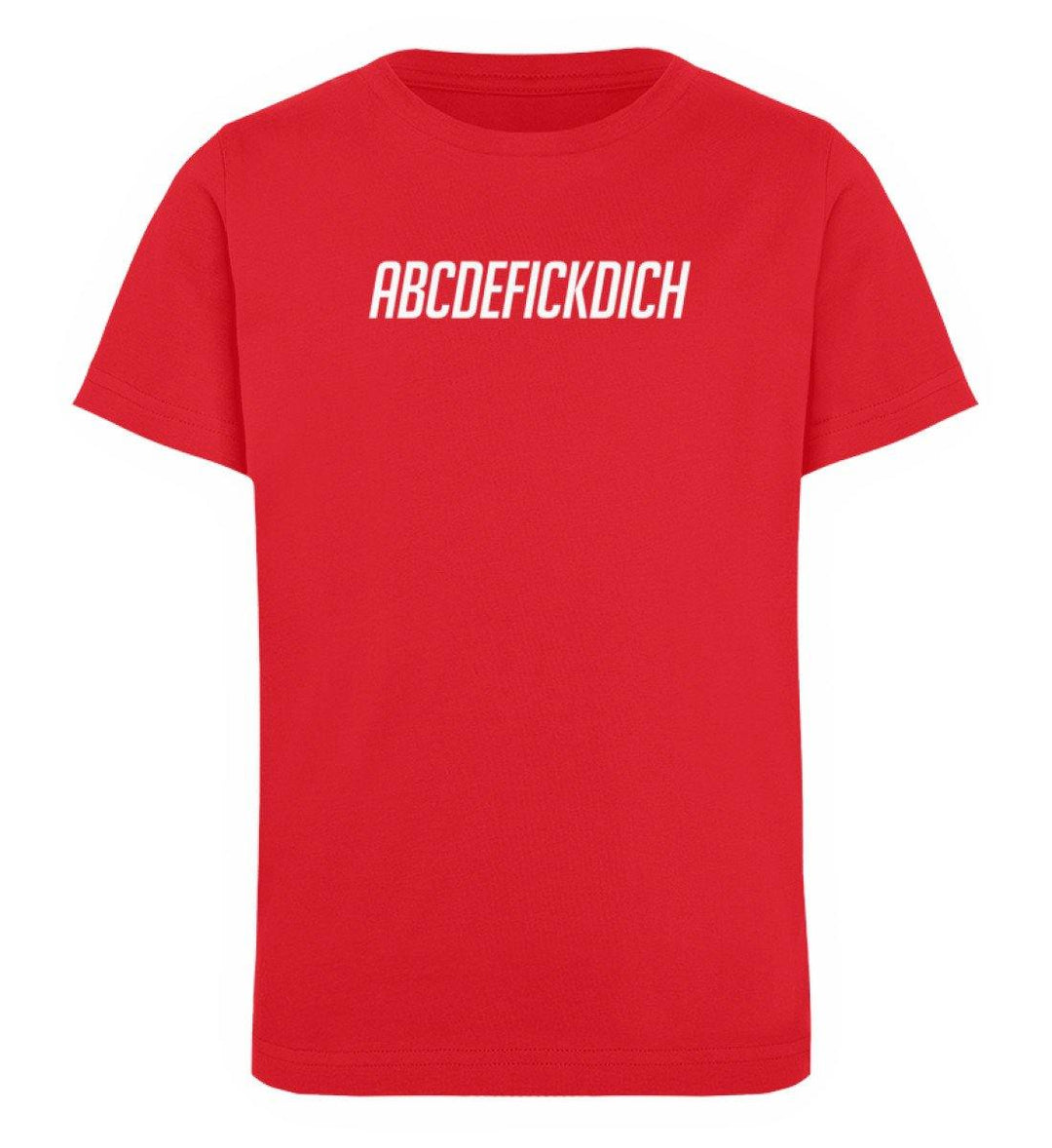 ABCDEFICKDICH -  Words on Shirts - PR  - Kinder Organic T-Shirt - Words on Shirts Sag es mit dem Mittelfinger Shirts Hoodies Sweatshirt Taschen Gymsack Spruch Sprüche Statement