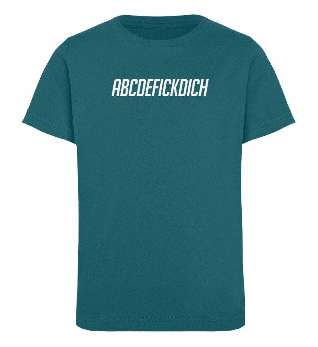 ABCDEFICKDICH -  Words on Shirts - PR  - Kinder Organic T-Shirt - Words on Shirts Sag es mit dem Mittelfinger Shirts Hoodies Sweatshirt Taschen Gymsack Spruch Sprüche Statement