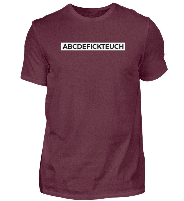 ABCDEFICKTEUCH - Words on Shirts  - Herren Shirt - Words on Shirts Sag es mit dem Mittelfinger Shirts Hoodies Sweatshirt Taschen Gymsack Spruch Sprüche Statement