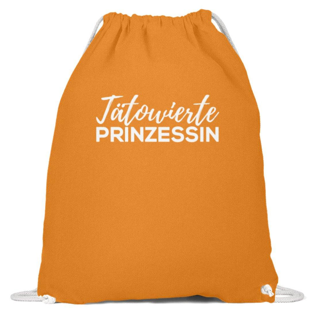 Tätowierte Prinzessin - Words on Shirt  - Baumwoll Gymsac - Words on Shirts Sag es mit dem Mittelfinger Shirts Hoodies Sweatshirt Taschen Gymsack Spruch Sprüche Statement