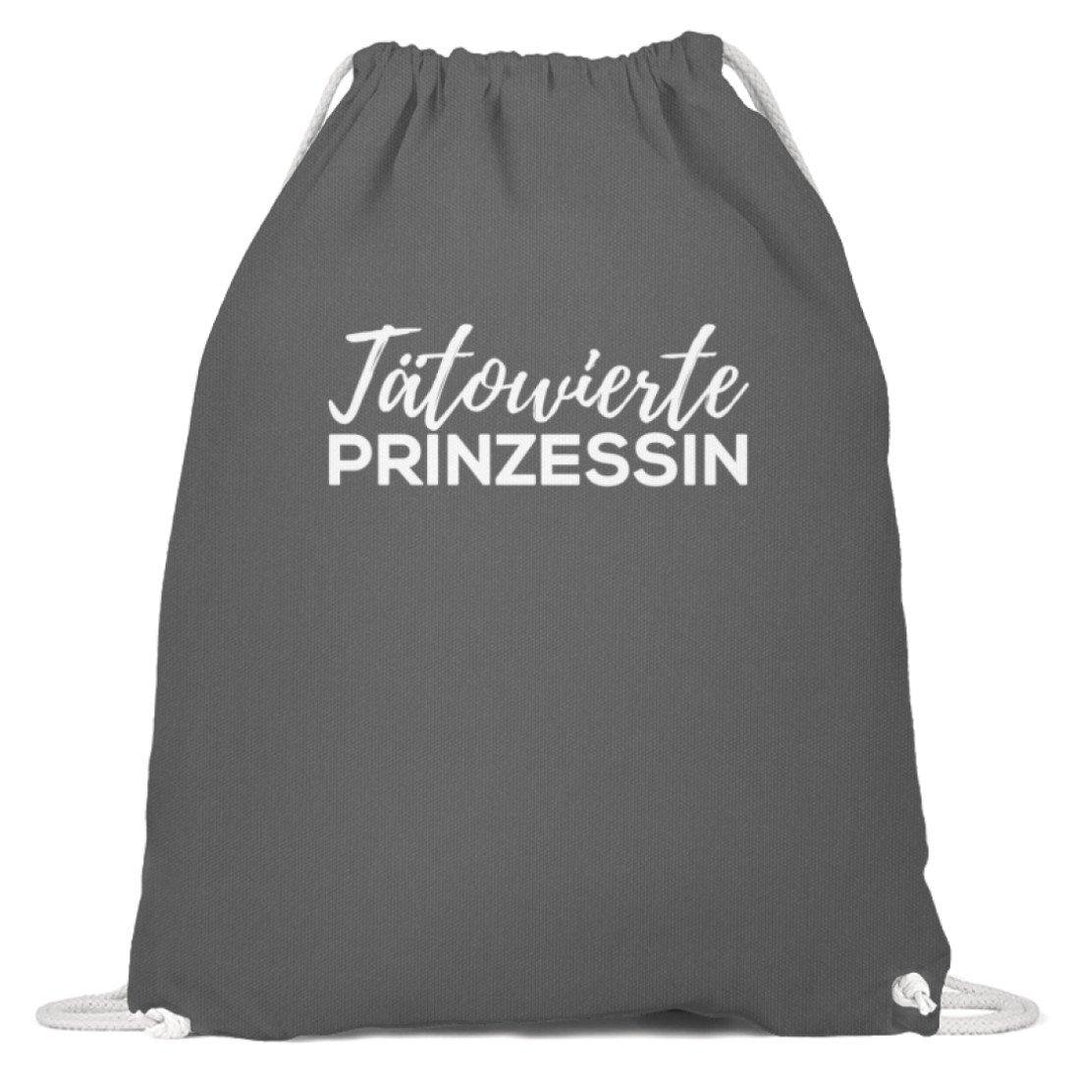 Tätowierte Prinzessin - Words on Shirt  - Baumwoll Gymsac - Words on Shirts Sag es mit dem Mittelfinger Shirts Hoodies Sweatshirt Taschen Gymsack Spruch Sprüche Statement