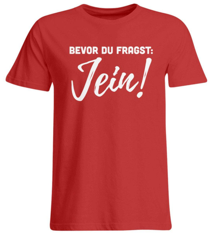 Jein - Words on Shirts  - Übergrößenshirt - Words on Shirts Sag es mit dem Mittelfinger Shirts Hoodies Sweatshirt Taschen Gymsack Spruch Sprüche Statement