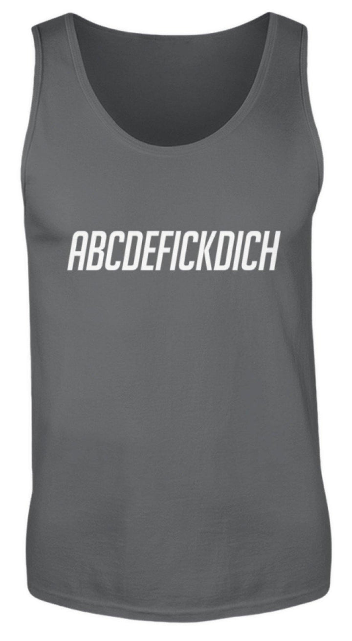 ABCDEF......... Words on Shirts  - Herren Tanktop - Words on Shirts Sag es mit dem Mittelfinger Shirts Hoodies Sweatshirt Taschen Gymsack Spruch Sprüche Statement