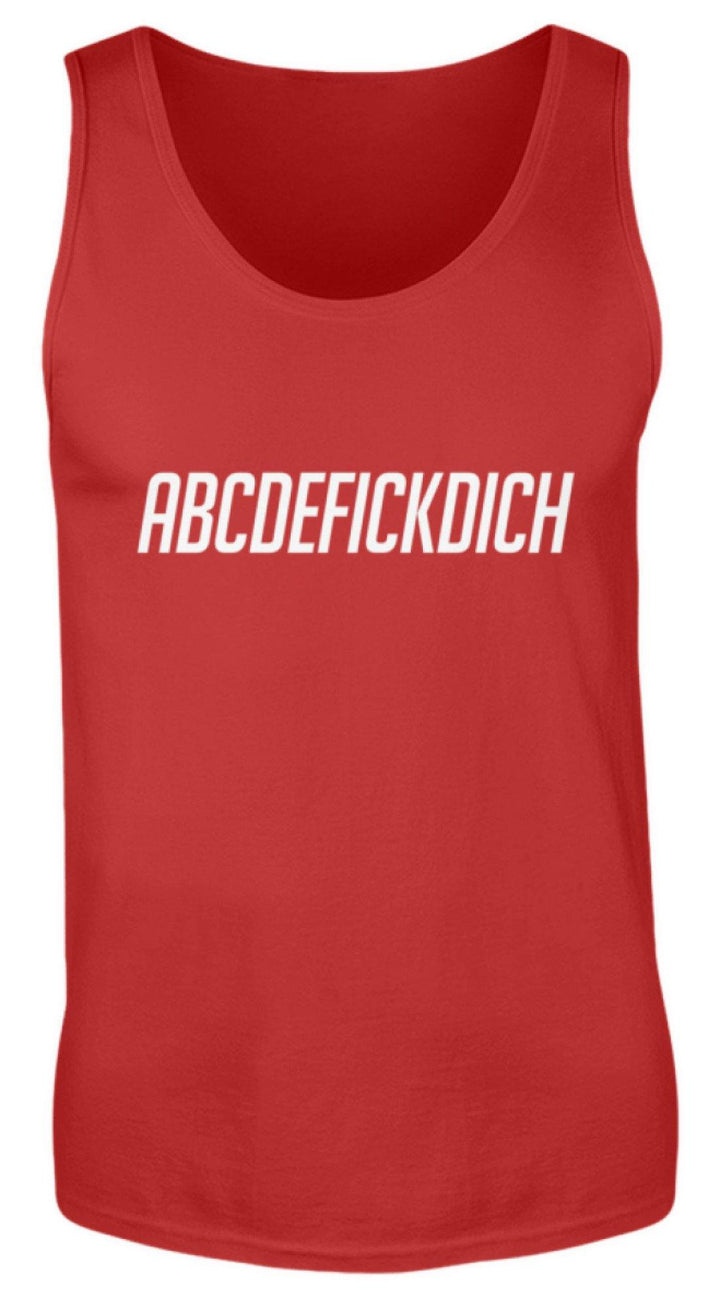 ABCDEF......... Words on Shirts  - Herren Tanktop - Words on Shirts Sag es mit dem Mittelfinger Shirts Hoodies Sweatshirt Taschen Gymsack Spruch Sprüche Statement