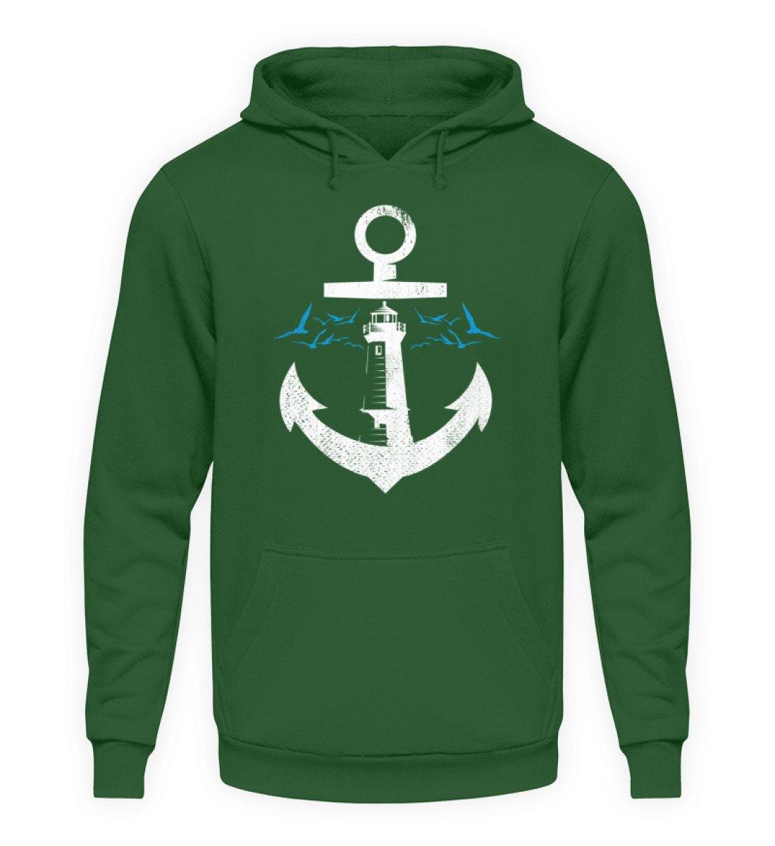 Norddeutsch Anker Leuchtturm  - Unisex Kapuzenpullover Hoodie