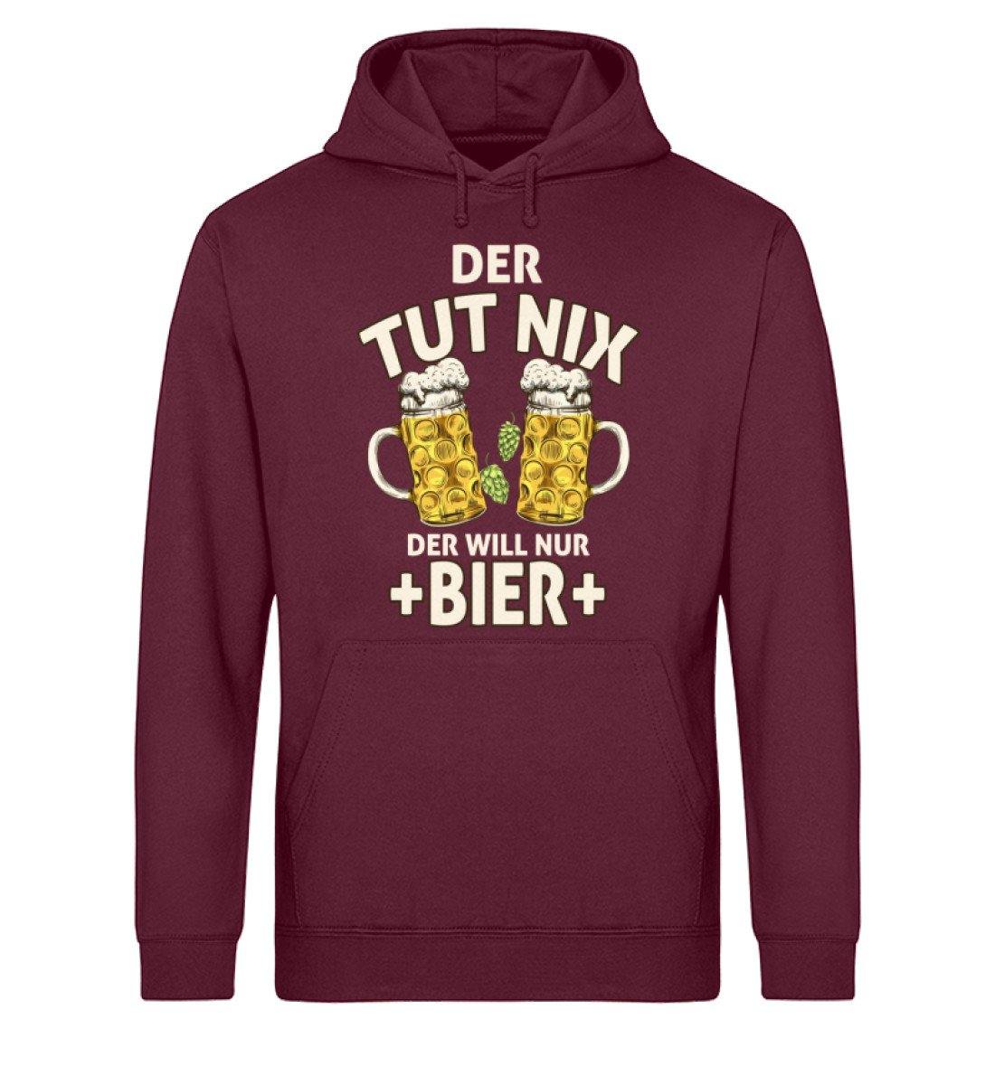 Der tut nix, der will nur Bier  - Unisex Organic Hoodie