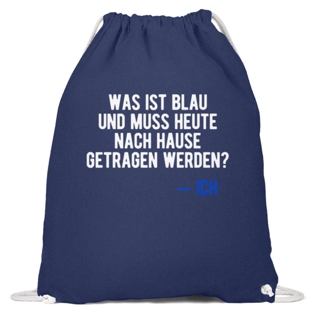 Was ist Blau? Ich - Words on Shirt  - Baumwoll Gymsac