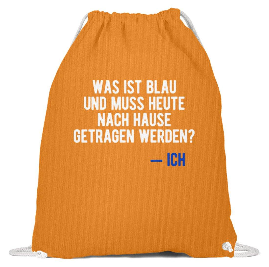 Was ist Blau? Ich - Words on Shirt  - Baumwoll Gymsac - Words on Shirts Sag es mit dem Mittelfinger Shirts Hoodies Sweatshirt Taschen Gymsack Spruch Sprüche Statement