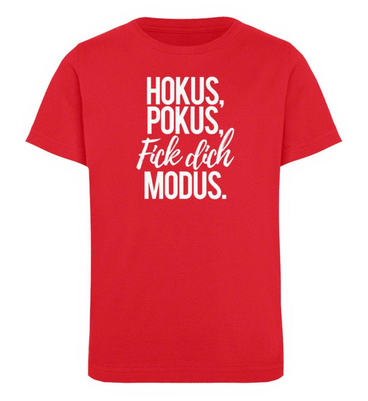 Fick dich Modus -  Words on Shirts - PR  - Kinder Organic T-Shirt - Words on Shirts Sag es mit dem Mittelfinger Shirts Hoodies Sweatshirt Taschen Gymsack Spruch Sprüche Statement