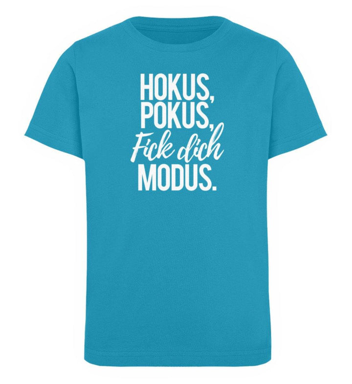 Fick dich Modus -  Words on Shirts - PR  - Kinder Organic T-Shirt - Words on Shirts Sag es mit dem Mittelfinger Shirts Hoodies Sweatshirt Taschen Gymsack Spruch Sprüche Statement