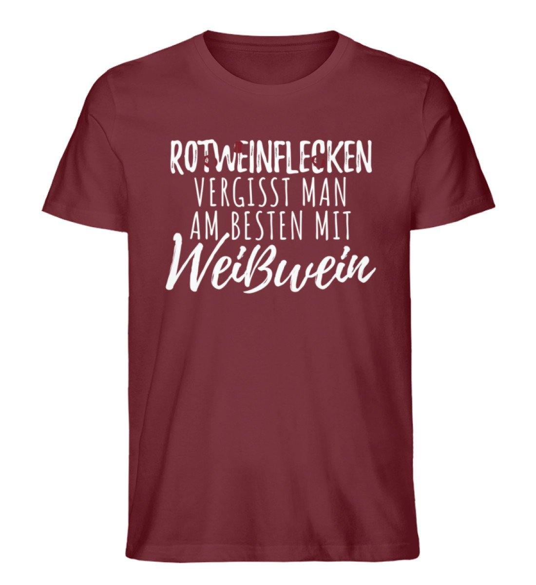 Rotweinflecken vergisst man mit Weißwein  - Herren Premium Organic Shirt