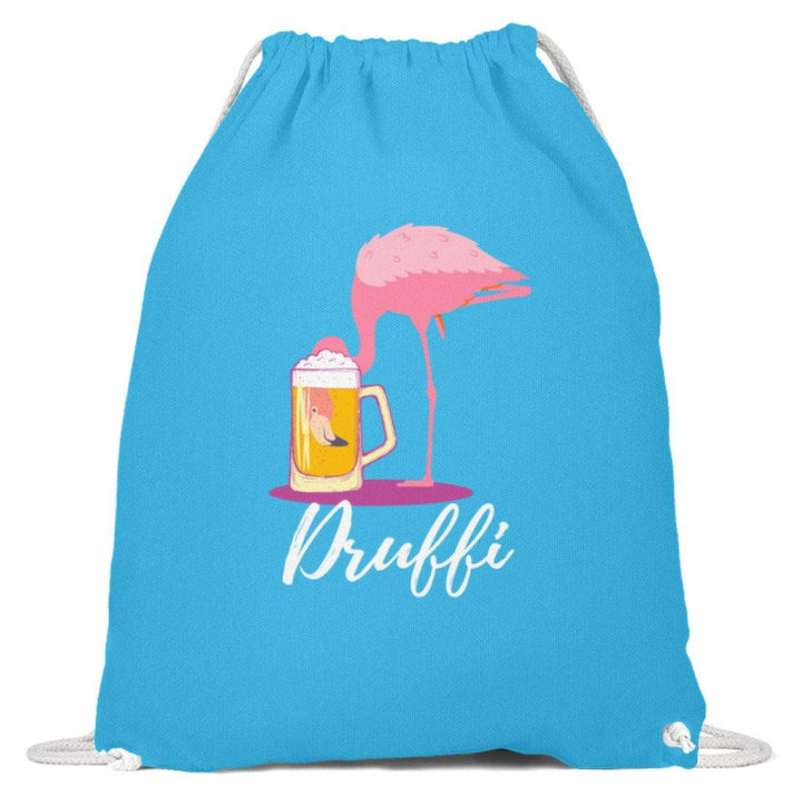 Flamingo Druffi - Words on Shirt  - Baumwoll Gymsac - Words on Shirts Sag es mit dem Mittelfinger Shirts Hoodies Sweatshirt Taschen Gymsack Spruch Sprüche Statement
