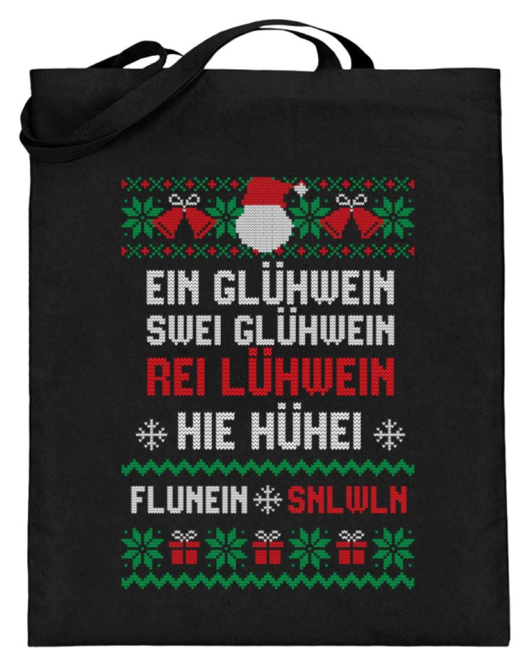 1 2 3 4 5 6 Glühwein - Words on Shirts  - Jutebeutel (mit langen Henkeln) - Words on Shirts Sag es mit dem Mittelfinger Shirts Hoodies Sweatshirt Taschen Gymsack Spruch Sprüche Statement