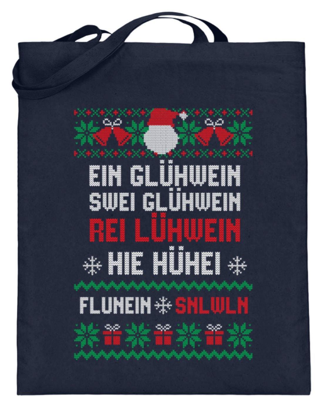 1 2 3 4 5 6 Glühwein - Words on Shirts  - Jutebeutel (mit langen Henkeln)