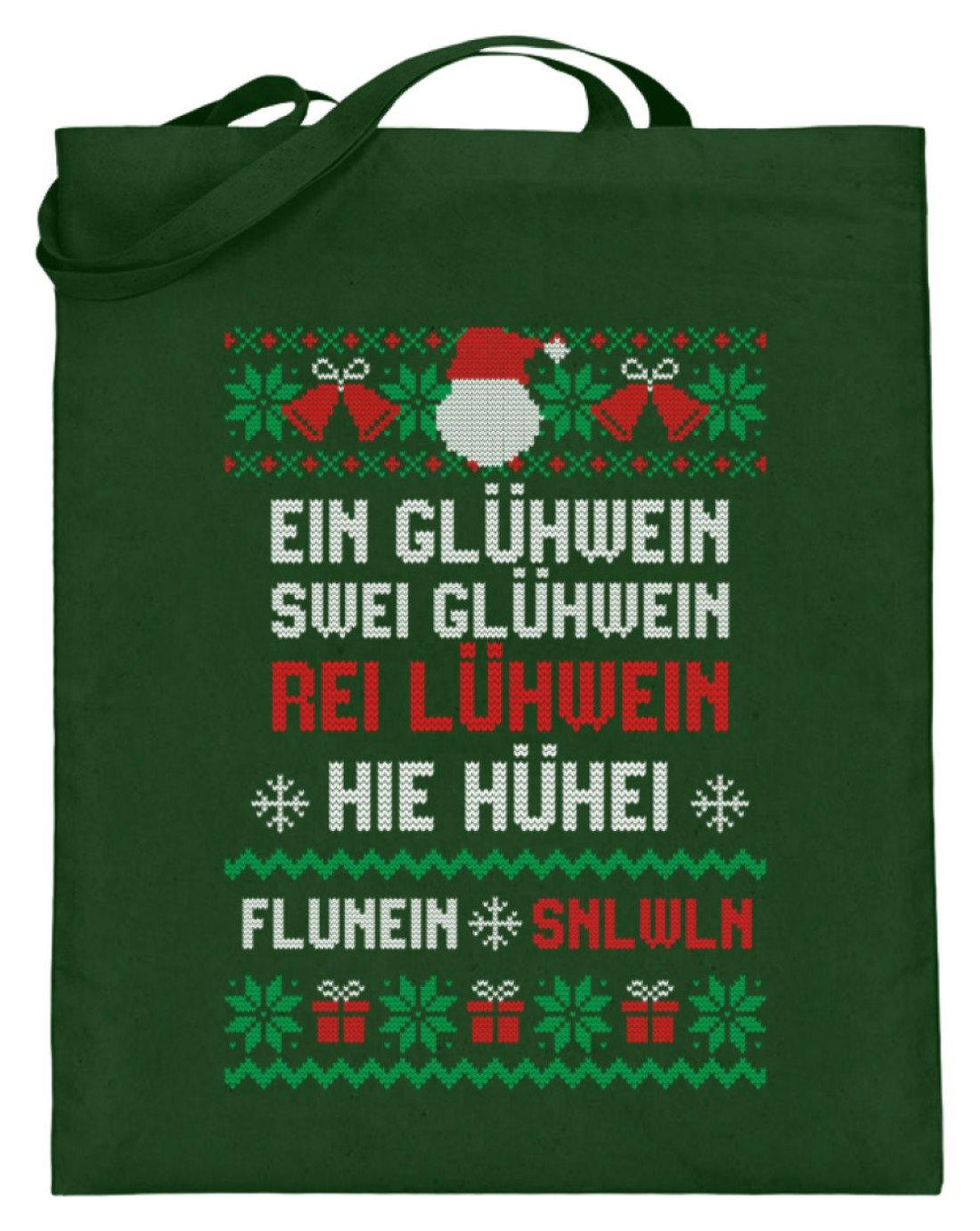 1 2 3 4 5 6 Glühwein - Words on Shirts  - Jutebeutel (mit langen Henkeln) - Words on Shirts Sag es mit dem Mittelfinger Shirts Hoodies Sweatshirt Taschen Gymsack Spruch Sprüche Statement