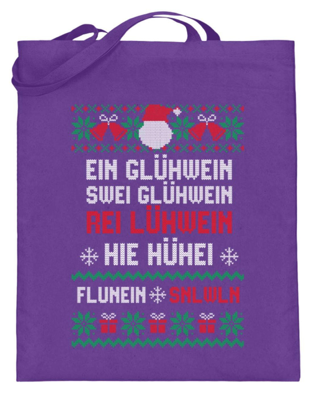 1 2 3 4 5 6 Glühwein - Words on Shirts  - Jutebeutel (mit langen Henkeln) - Words on Shirts Sag es mit dem Mittelfinger Shirts Hoodies Sweatshirt Taschen Gymsack Spruch Sprüche Statement